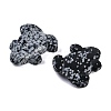 Natural Snowflake Obsidian Carved Beads G-K383-17C-2