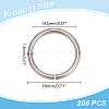 ARRICRAFT 200Pcs 304 Stainless Steel Open Jump Rings STAS-AR0002-15-2