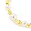 Rack Plating Grooved Round Brass Beaded Bracelets BJEW-P322-20G-2