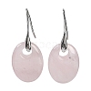 Natural Rose Quartz Dangle Earrings EJEW-C119-04P-06-2