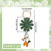 Leather and Alloy Keychain HJEW-WH20022-04B-02-2
