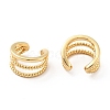 Triple-Layer Brass Open Cuff Earrings for Women EJEW-G297-33G-2