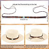 Synthetic Turquoise Oval Beaded Southwestern Cowboy Hat Belt DIY-WH0449-02-2