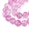 Crackle Transparent Glass Beads Strands GLAA-N068-06A-12-3