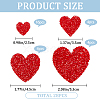 CRASPIRE 4 Styles Heart Hotfix Rhinestone Appliques PATC-CP0001-02B-2