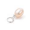 Natural Cultured Freshwater Pearl Pendants PALLOY-JF05172-02-5