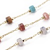 Handmade Natural & Synthetic Mixed Stone Beaded Chains CHC-E019-02B-1