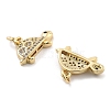 Brass Pave Clear Cubic Zirconia Pendants KK-U009-12D-G-2