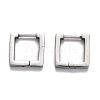 304 Stainless Steel Square Huggie Hoop Earrings STAS-H156-09A-P-2