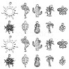 100Pcs 10 Styles Tibetan Style Alloy Pendants TIBEP-CJ0001-95-1