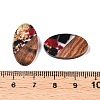 Transparent Resin and Walnut Wood Pendants RESI-T057-03E-3