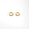 Brass Micro Pave Clear Cubic Zirconia Hoop Earrings FS-WG60F71-01-4