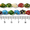 Handmade Millefiori Glass Beads Strands LAMP-D021-02A-4