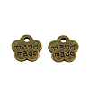 Tibetan Style Alloy Flower Charms X-TIBEP-Q040-003AB-NR-1