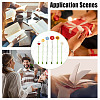 6Pcs 6 Styles Flower & Mushroom & Leaf Handmade Woven Woolen Yarn Bookmarks HJEW-HY0001-19-5