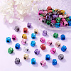 100Pcs UV Plating Opaque Acrylic European Beads PACR-TA0001-32A-5