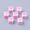 Opaque White Acrylic European Beads MACR-S273-51D-01-2