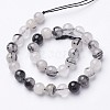 Natural Black Rutilated Quartz Beads Strands X-G-D295-6mm-4