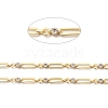 Rack Plating Brass Oval & Flat Round Link Chains CHC-I040-12G-2
