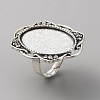 Adjustable Alloy Finger Rings Components PALLOY-WH0101-37AS-3