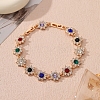 Alloy Rhinestone Link Chain Bracelets PW-WG4AE2D-05-1