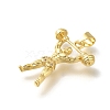 Rack Plating Brass with Cubic Zirconia Pendants KK-Z086-41G-2