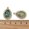 Natural African Turquoise(Jasper) Faceted Teardrop Pendants G-I375-01G-14-3