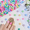 400Pcs Two Tone Opaque Acrylic Beads SACR-PA0001-19-3