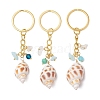 Natural Shell Pendant Keychains KEYC-JKC01094-03-1