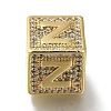 Brass Cubic Zirconia Beads KK-Q818-01Z-G-1