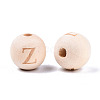 Unfinished Natural Wood European Beads WOOD-S045-143A-01Z-2