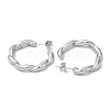 Non-Tarnish 304 Stainless Steel Twist Ring Stud Earrings EJEW-B026-24P-2