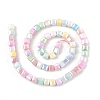 Electroplate Opaque Glass Beads Strands EGLA-U004-02C-2