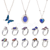 ANATTASOUL Mood Ring & Pendant Necklaces SJEW-AN0001-38-1