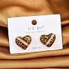 Brass Rhinestone Stud Earrings EJEW-P301-10G-3