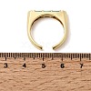 Brass Micro Pave Cubic Zirconia Cuff Open Rings for Women RJEW-L343-02G-01-5