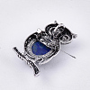 Natural Lapis Lazuli Brooches/Pendants G-S353-05J-3