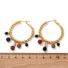 Brass Round Hoop Earrings EJEW-R014-16G-5