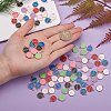 90Pcs 9 Colors Alloy Enamel Pendants ENAM-SZ0001-54C-4