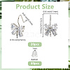 GOMAKERER 20Pcs Bowknot Brass Micro Pave Clear Cubic Zirconia Earring Hooks ZIRC-GO0001-02-2