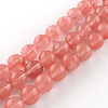 Cherry Quartz Glass Beads Strands G-R342-8mm-16-1