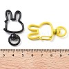 Spray Painted Eco-Friendly Alloy Swivel Snap Hook Clasps PALLOY-T090-05-NR-3