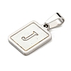 Vacuum Plating 304 Stainless Steel Pave Natural White Shell Pendants STAS-S130-03P-J-2