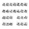 Unicraftale Letter Style 304 Stainless Steel Square Slide Charms STAS-UN0008-46P-1