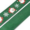 1 Roll Christmas Printed Polyester Grosgrain Ribbons OCOR-YW0001-05B-3