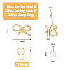 DICOSMETIC 16Pcs Bowknot Brass Stud Earrings DIY-DC0002-19-2