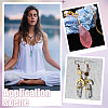20Pcs Electroplated Natural Quartz Crystal Pendants PALLOY-AB00141-7