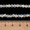 Electroplate Transparent Glass Beads Strands EGLA-K015-18Y-4