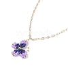 5Pcs 5 Colors Glass Seed Braided Butterfly Pendant Necklaces Set NJEW-JN04046-5