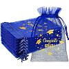 50Pcs Thank You Printed Organza DIY Craft Drawstring Bags PW-WG4E938-39-1